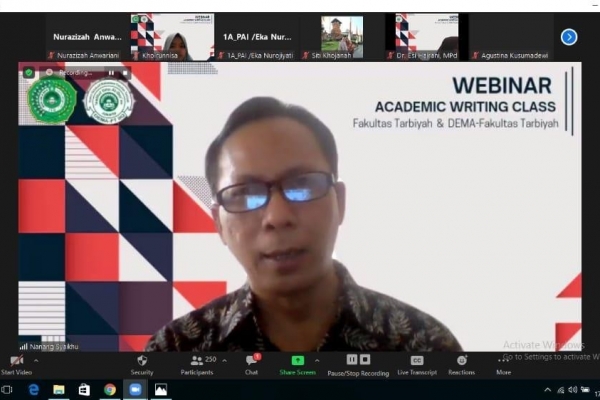 Fakultas Tarbiyah adakan Kegiatan Jadi Jurnalis Andal di Era Pandemic