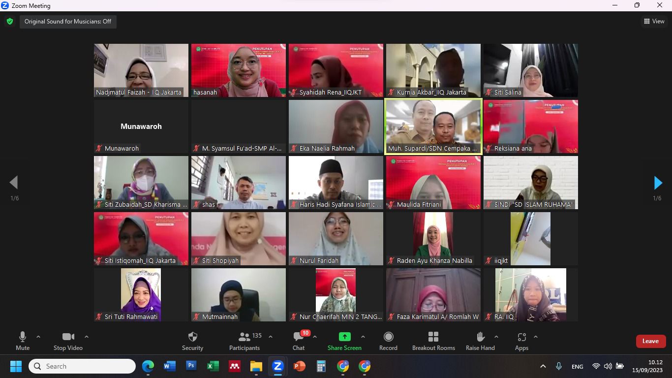 Penutupan Kegiatan PLP II Fakultas Tarbiyah IIQ Jakarta Tahun Akademik 2023/2024 dihadiri oleh Guru Pamong dan Kepala Sekolah dari Dalam Negeri dan Luar Negeri