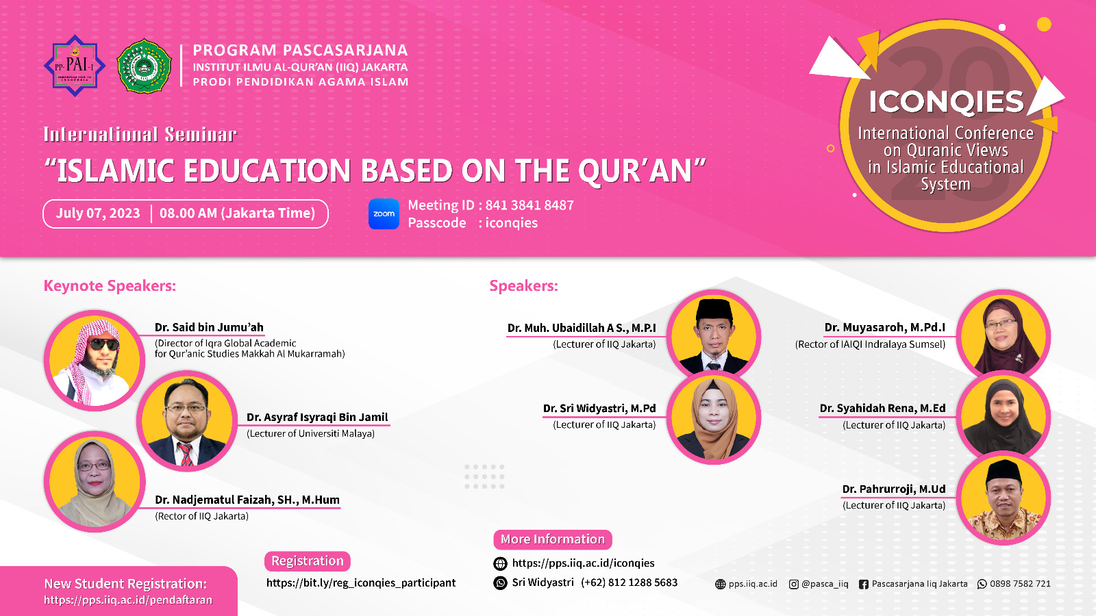 INTERNATIONAL SEMINAR POSTGRADUATE OF IIQ JAKARTA