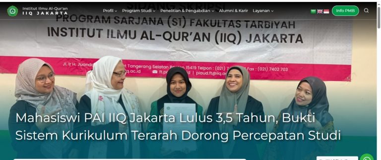 Mahasiswi PAI IIQ Jakarta Lulus 3,5 Tahun, Bukti Sistem Kurikulum Terarah Dorong Percepatan Studi